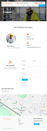 Contact page for inquiries about manufacturing and distribution services.